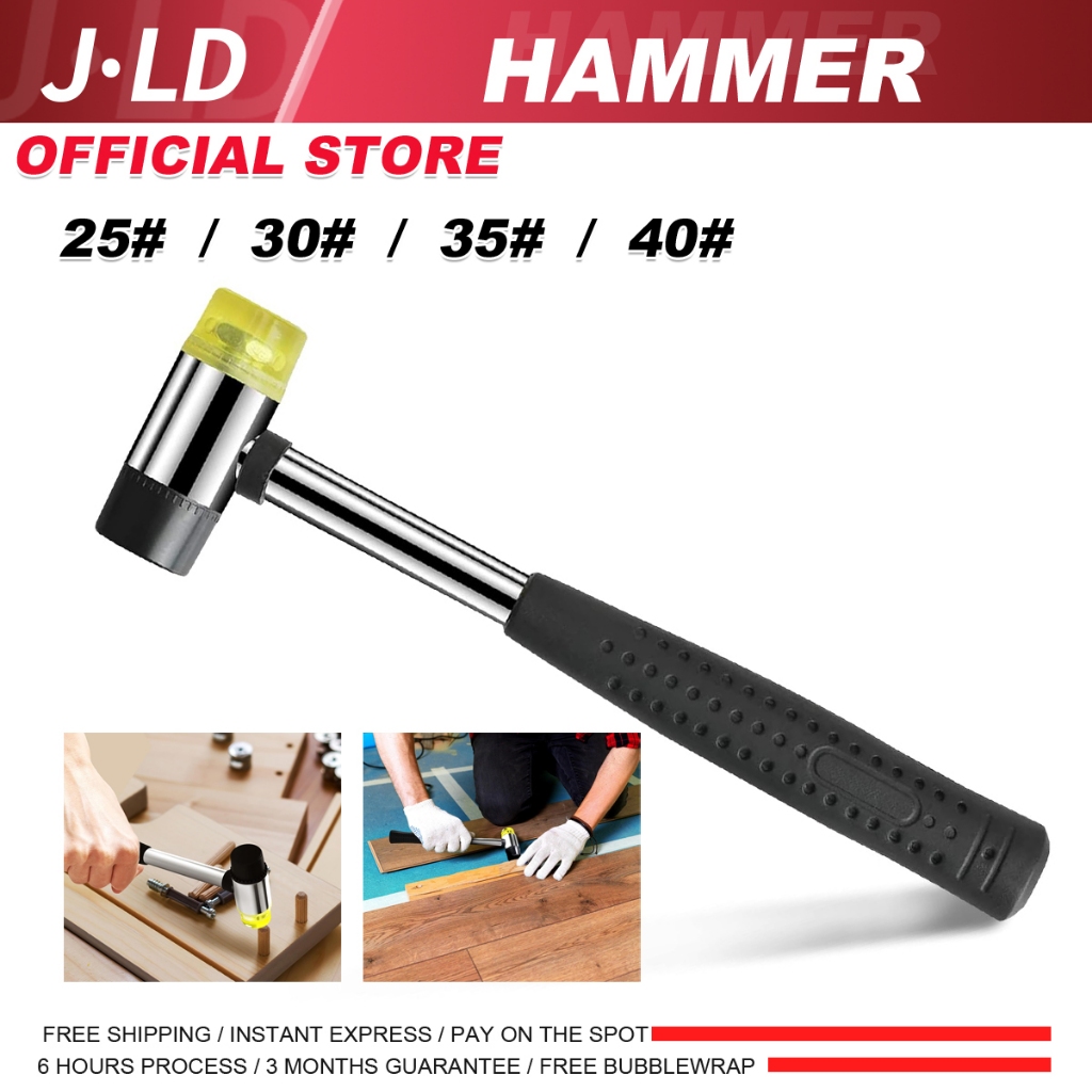 JLD Palu Karet Palu Lantai Keramik Granit Removable Double-Faced Soft Rubber Hammer 25/30/35/40mm