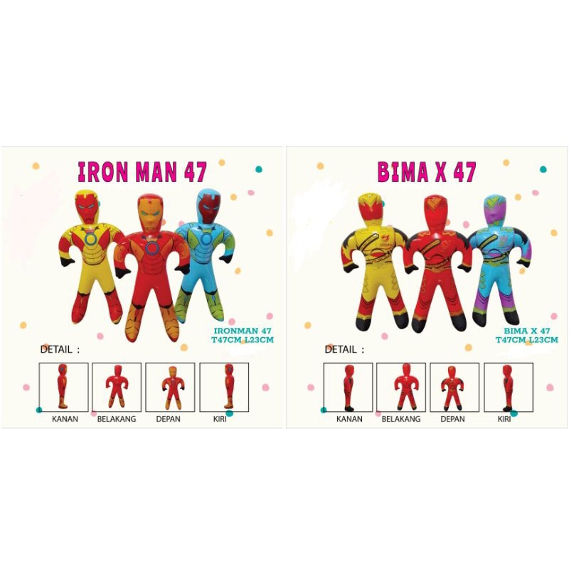 Inflatablestoys - Mainan Anak Tiup IRonn Mann, Bimaa Xx 47 Dan Naruto LkL