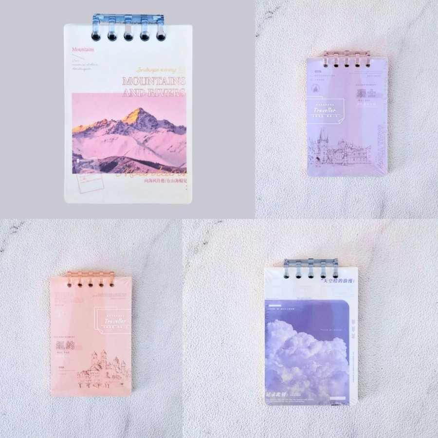 

1pcs refillable notebook mini A7 warna pastel wisdom RANDOM
