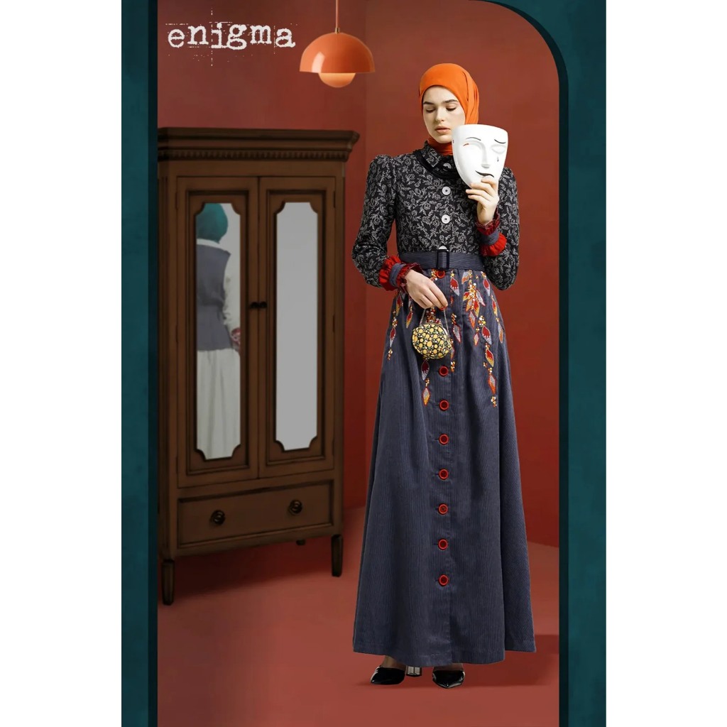 [UFA Fashion] TUNEECA Gamis Baldwin Fears, TUNEECA T-1124011, Gamis elegan gaya modern, Baju lebaran