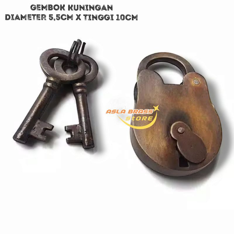Gembok Batavia Pengunci Pintu Pengunci Pagar Gembok Kuningan Gembok batavi Kecil