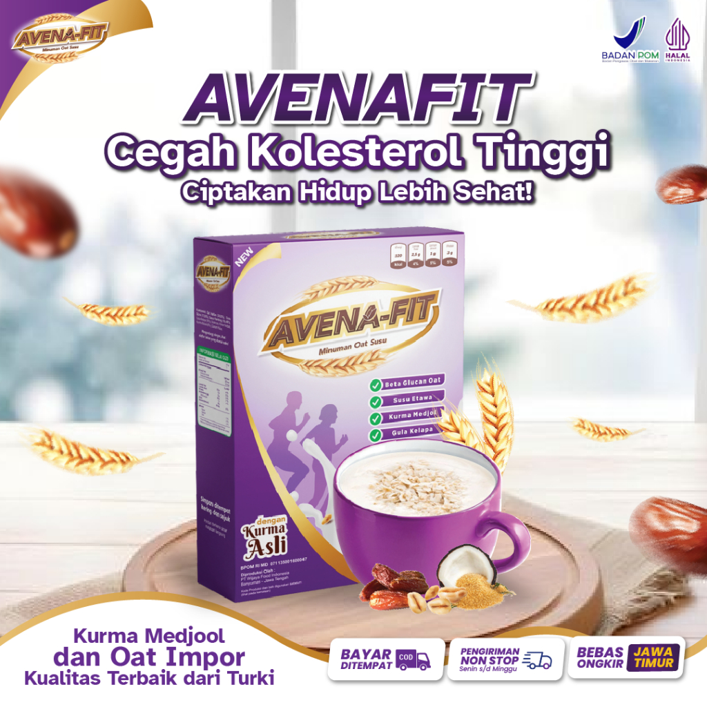 

Avenafit Susu Oat untuk Menurunkan Risiko Penyakit Jantung Stroke dan Kolesterol Jahat 100% Original BPOM