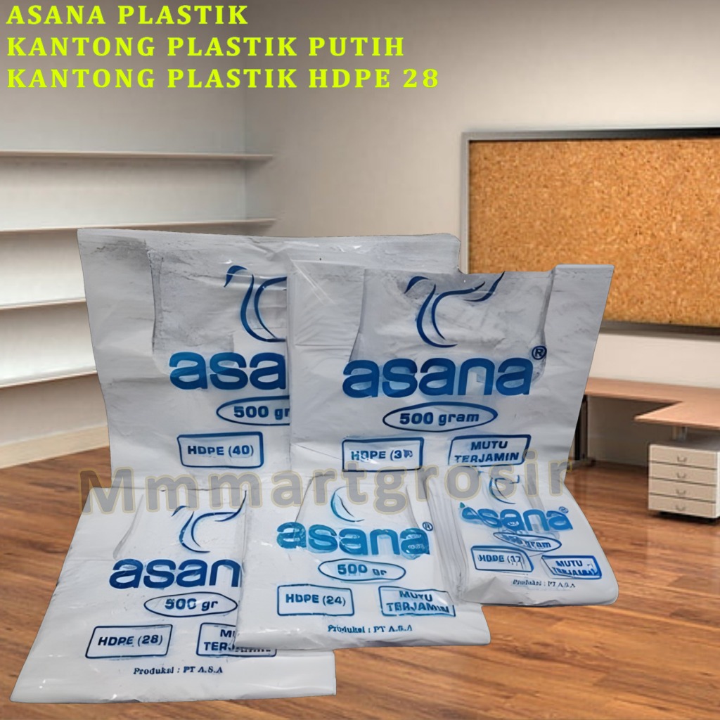 Asana Plastik / Kantong Plastik Putih / Kantong Plastik Hdpe 28 / 500gr