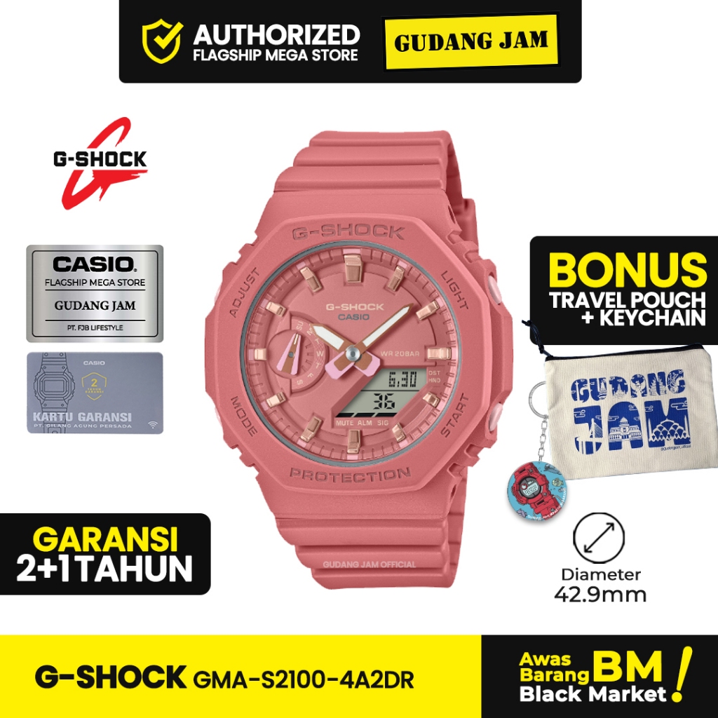 Jam Tangan G-Shock Wanita GMA-S2100-4A2DR Digital Pink Resin