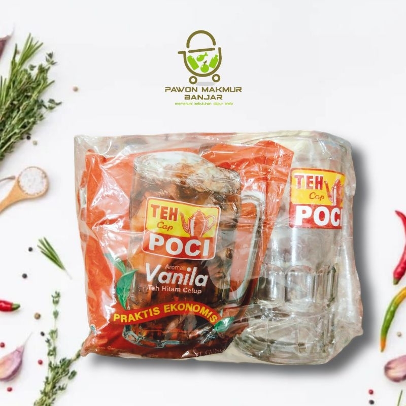 

TEH CAP POCI TEH CELUP HITAM AROMA VANILA FREE GELAS UKURAN BESAR