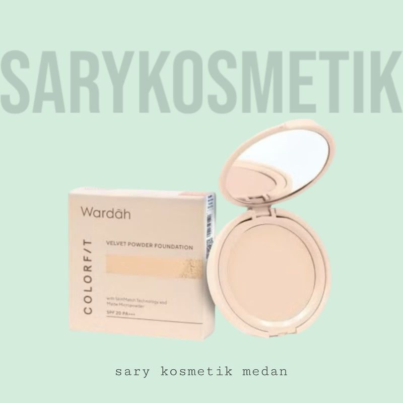 ak,ix] WARDAH colorfit velvet powder foundation spf 20 pa+++ full coverage tahan lama dan glowing