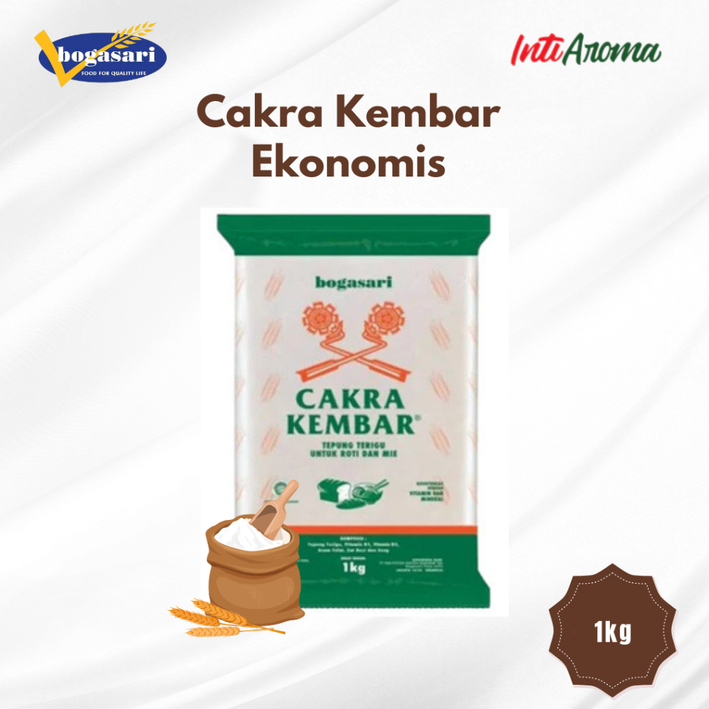 

Tepung terigu bogasari cakra kembar ekonomis 1kg