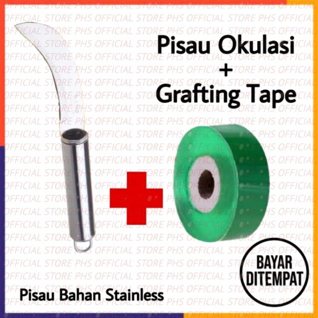 Pisau Grafting Stainless + Grafting Tape Polypropelene