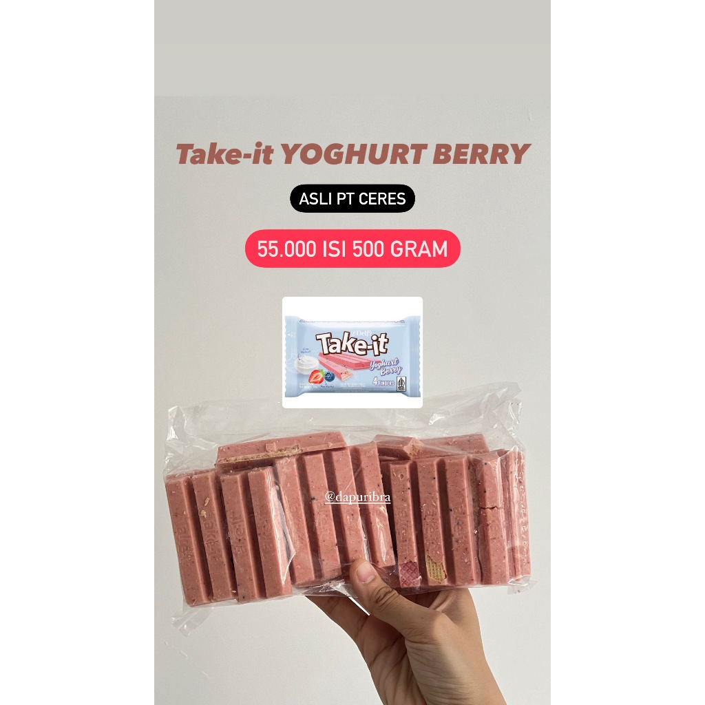 

Take it Youghrt 500gr asli PT. Ceres FREE BABLE WRAP+DUS