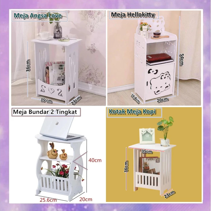Meja sudut / Meja ngopi / Rak Kosmetik Cermin / Meja majalah / Meja rias vintage / Meja Santai / Mej