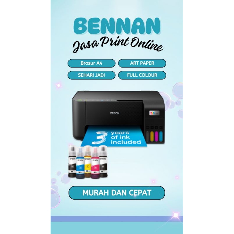 Bennan Jasa Print Online Brosur A4 Art Paper Full Colour