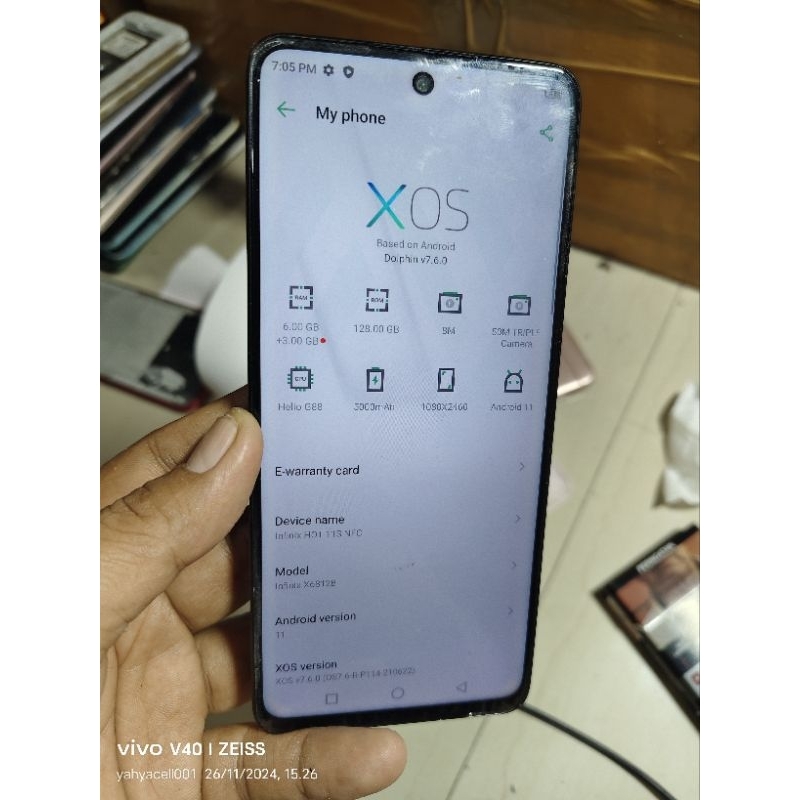 MESIN INFINIX HOT 11S NFC 6+3/128 NORMAL TESTED LCD HANYA BUAT TEST