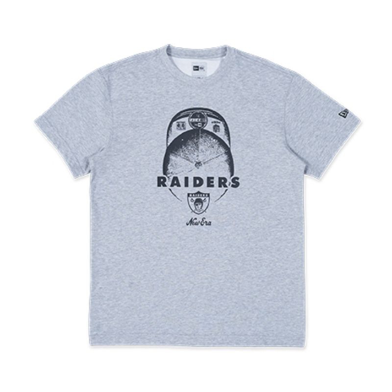 T-Shirt New Era Cap Las Vegas Raiders Wash Gray Original
