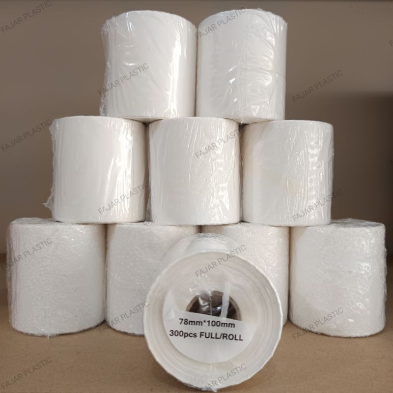 

Kertas Thermal - Label Thermal - Thermal Sticker 78mm x 100mm Isi 300pcs
