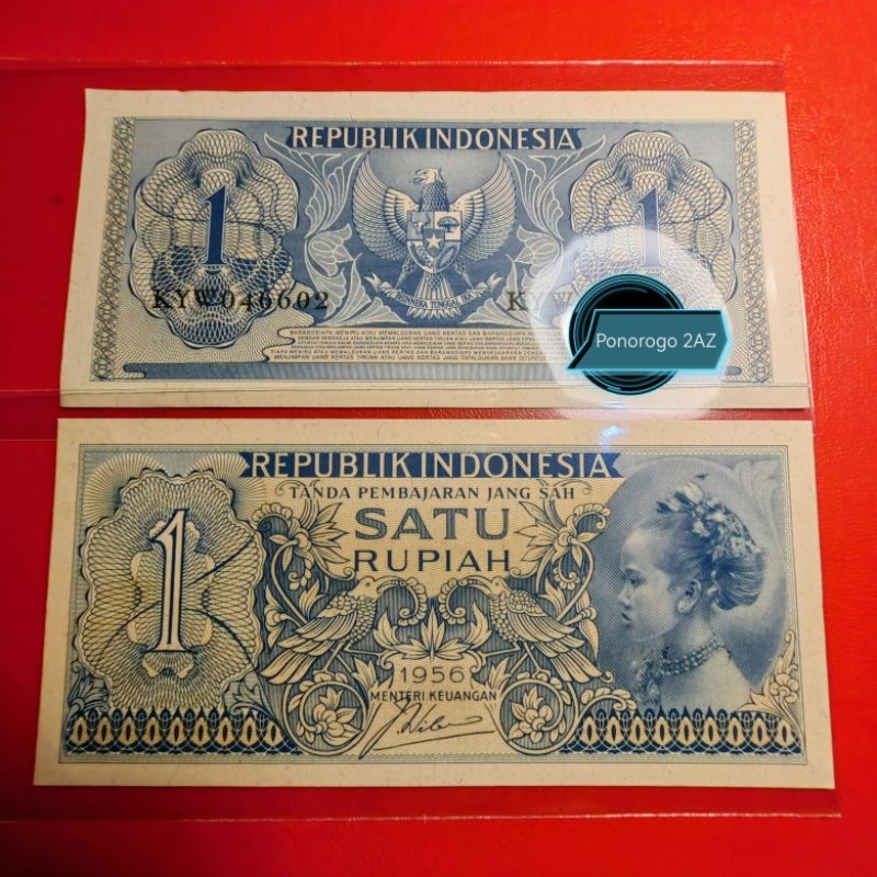 mahar 1 rupiah tahun 1956 GRESS ASLI