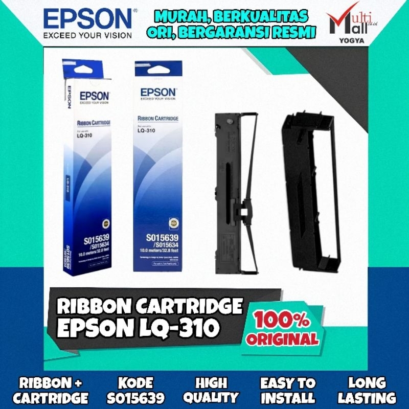 Epson Ribbon LQ-310 Cartridge + Pita Printer Epson LQ310 (S015639) ORIGINAL