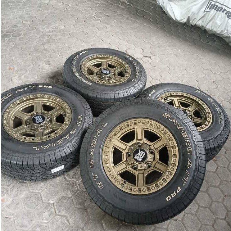 VELG MOBIL BEKAS SEKEN XD SERIES R15X8 5X139 ET10 BRZ +BAN GT 235 70 R15 VELG UNTUK MOBIL TAFT ESCUD