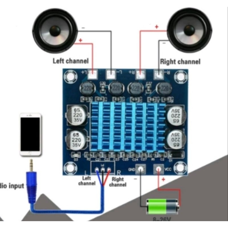 TPA 3110 30watt X 30 watt 2.0 channel stereo