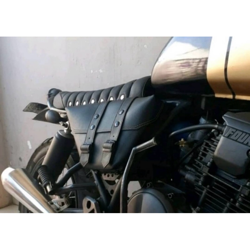 UIO Tas samping side bag motor sidebag japstyle chopper bobber custom cover bok aki kulit ransel