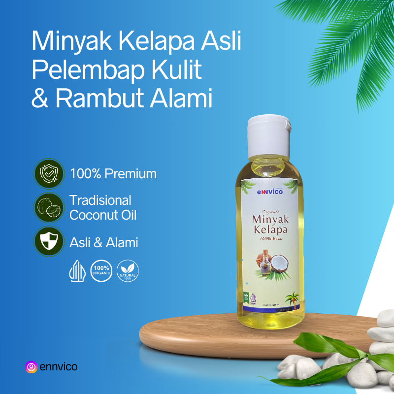 Minyak Kelapa Asli Pelembap Kulit & Rambut Alami 60ML