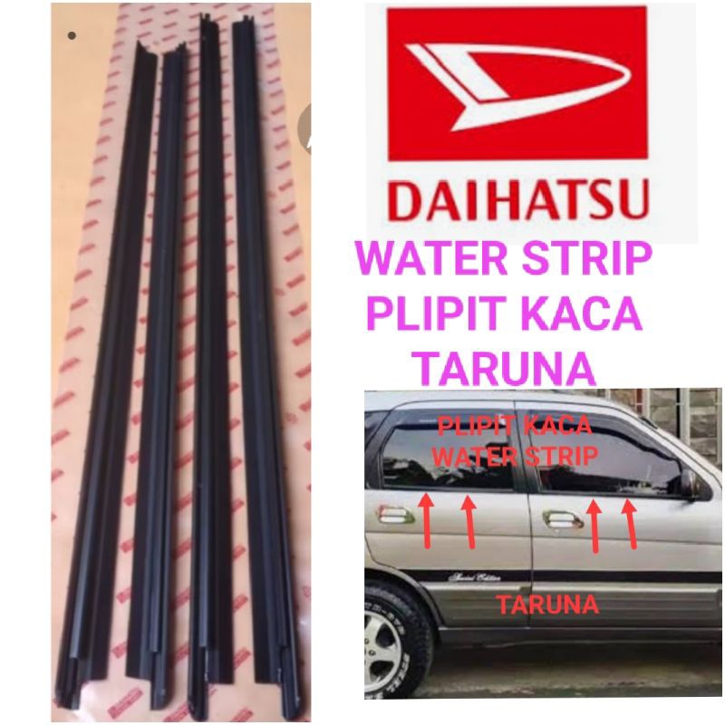 PLIPIT KACA PELIPIT PINTU LUAR WATER STRIP MOBIL DAIHATSU TARUNA ORIGINAL