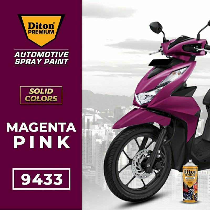 #MAU# Cat Semprot Diton Premium 9433 Magenta Pink 400ml Magenta Muda Merah Keunguan Solid Cat Spray 