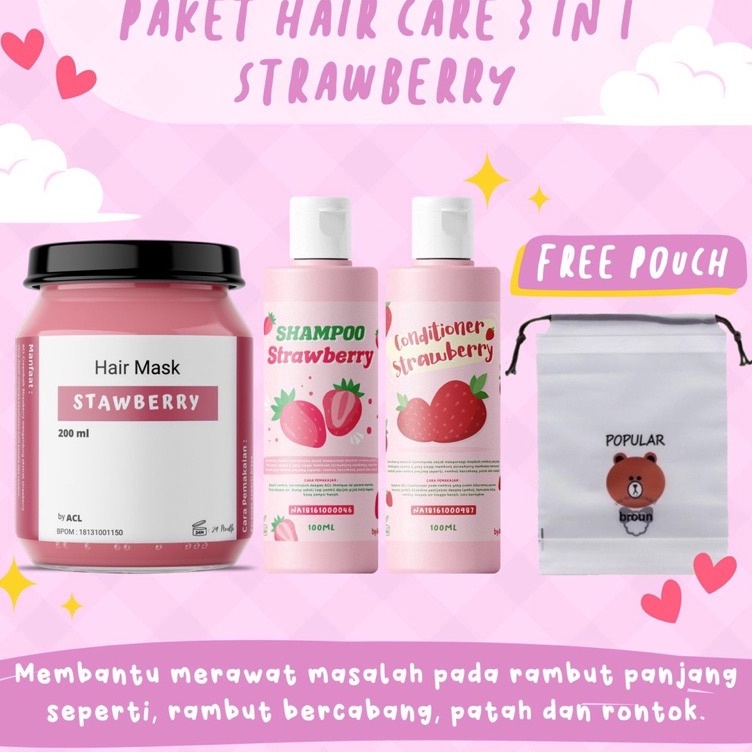Obral Laris BPOM PAKET HAIR CARE 3in1  PAKET PERAWATAN RAMBUT 3in1  HAMPERS HAIR CARE  HAIR MASK SHA