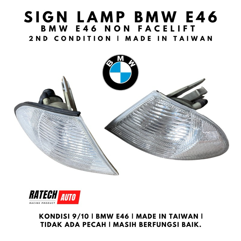 BMW E46 CORNER LAMP CLEAR - LAMPU SEIN BMW E46 CLEAR NON FACELIFT-SEIN BMW E46