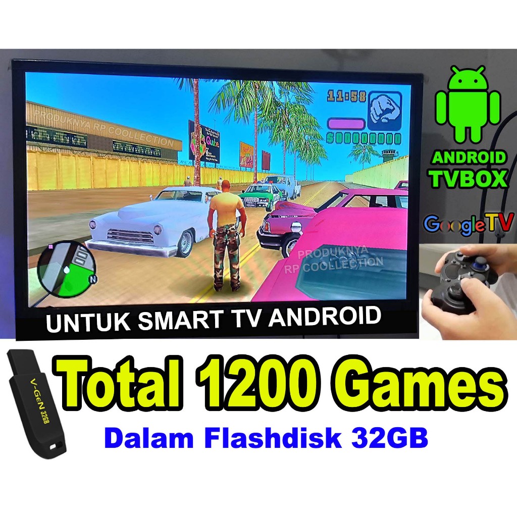 1200Game+Joystick TV-Android G00GLE TV TVBOX Android Gamepad