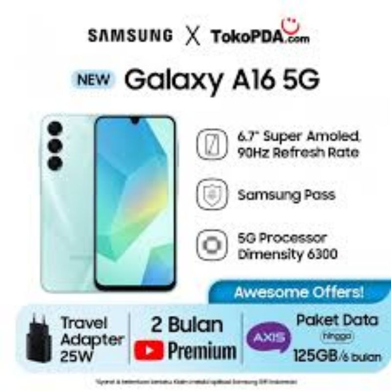 SAMSUNG GALAXY A16 5G RAM 8+8/256  GARANSI RESMI SEIN