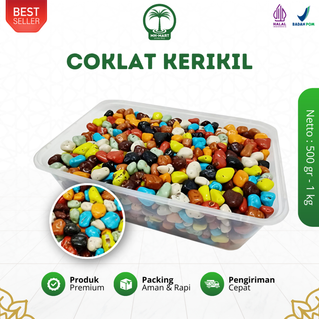 

Coklat Kerikil 500gr - 1kg Permen Cokelat Batu Arab Krikil Oleh Oleh Haji dan Umroh