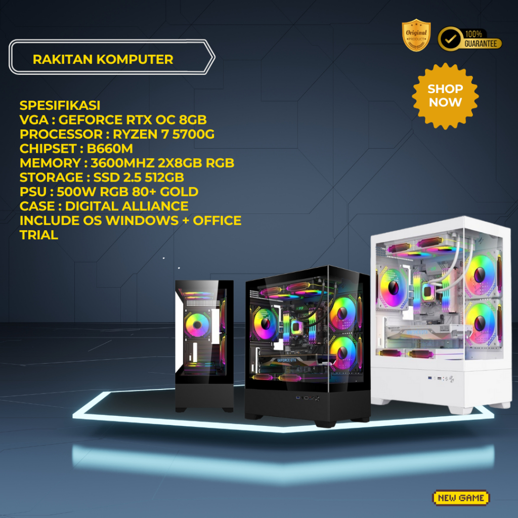 PC Rakitan RYZEN 7 5700G Gaming Point AMD RADEON