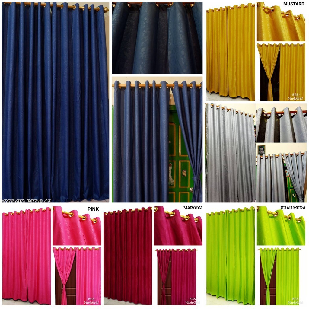 GORDEN SMOKRING PINTU JENDELA 12 LUBANG EMBOS POLOS/PANJANG BERMOTIF BUNGA