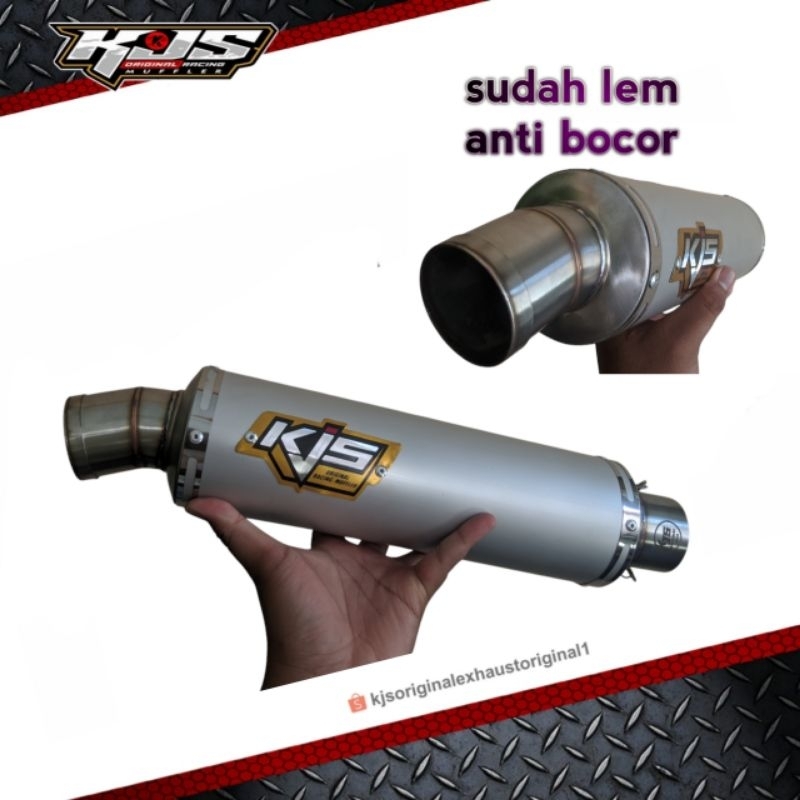 knalpot KJS original bulat alumunium terbaru