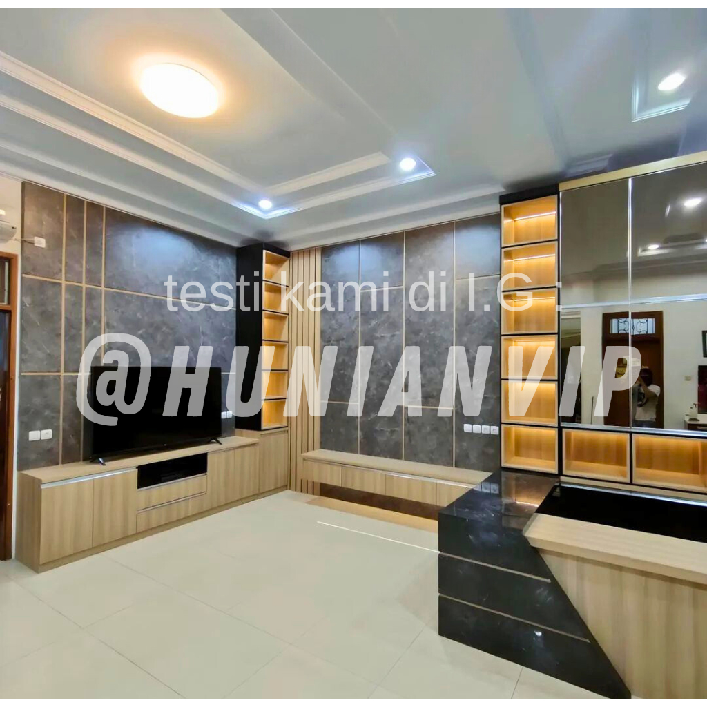 Custom Backdrop tv murah / rak Tv gantung terpasang