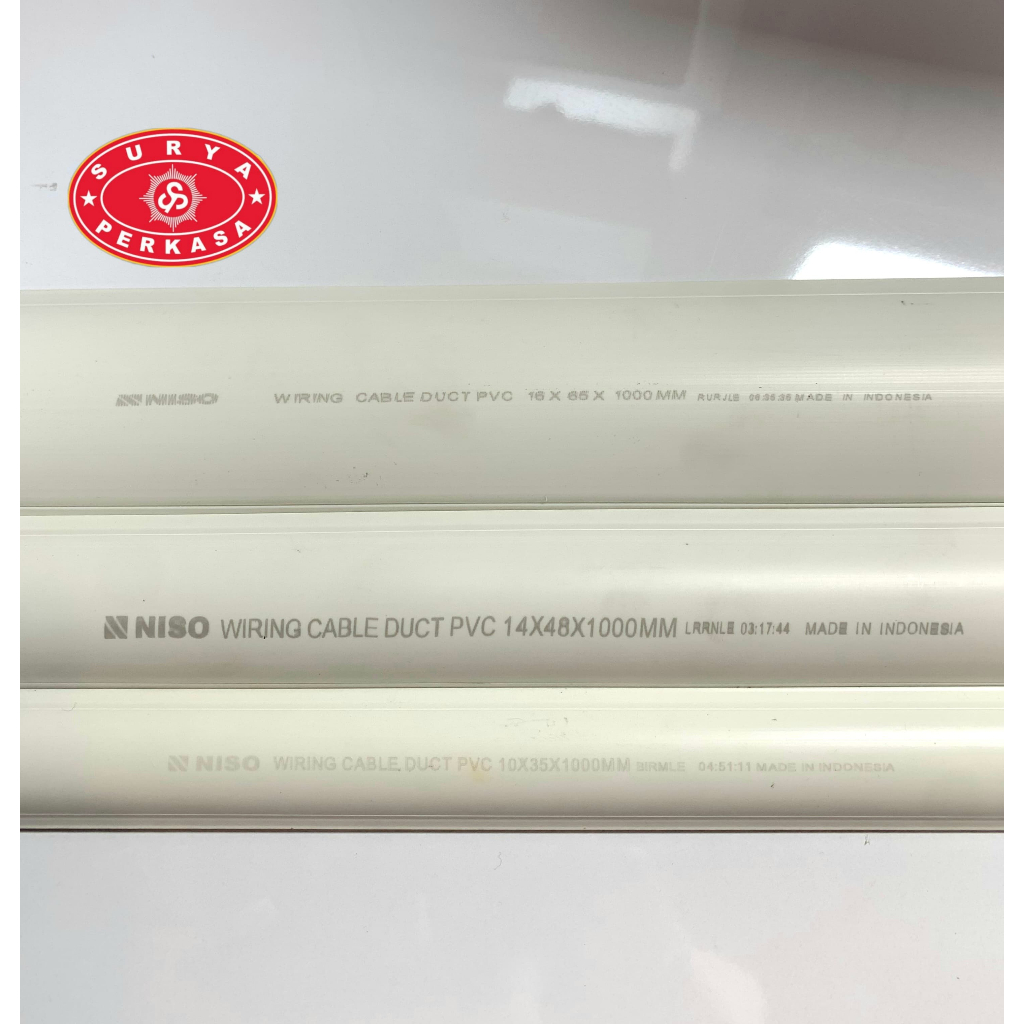 SURYA PERKASA-NISSO DUCTING CURVA WIRING CABLE PVC Protector Pelindung Kabel NISO Putih