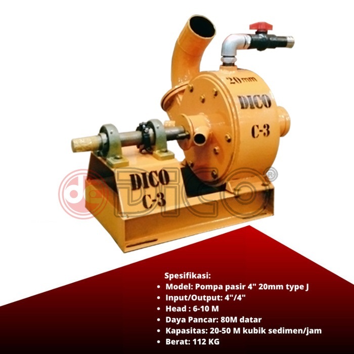 POMPA Pasir DICO 4" 20mm seri J TURBO C3