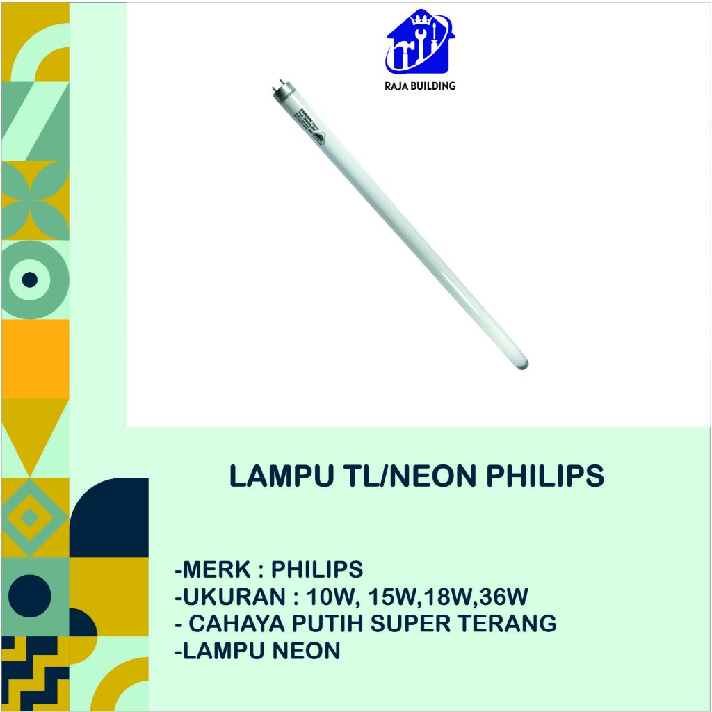 LAMPU TL NEON PHILIPS 18 W /LAMPU NEON/LAMPU TABUNG NEON /LAMPU TL- HANYA LAMPU SAJA