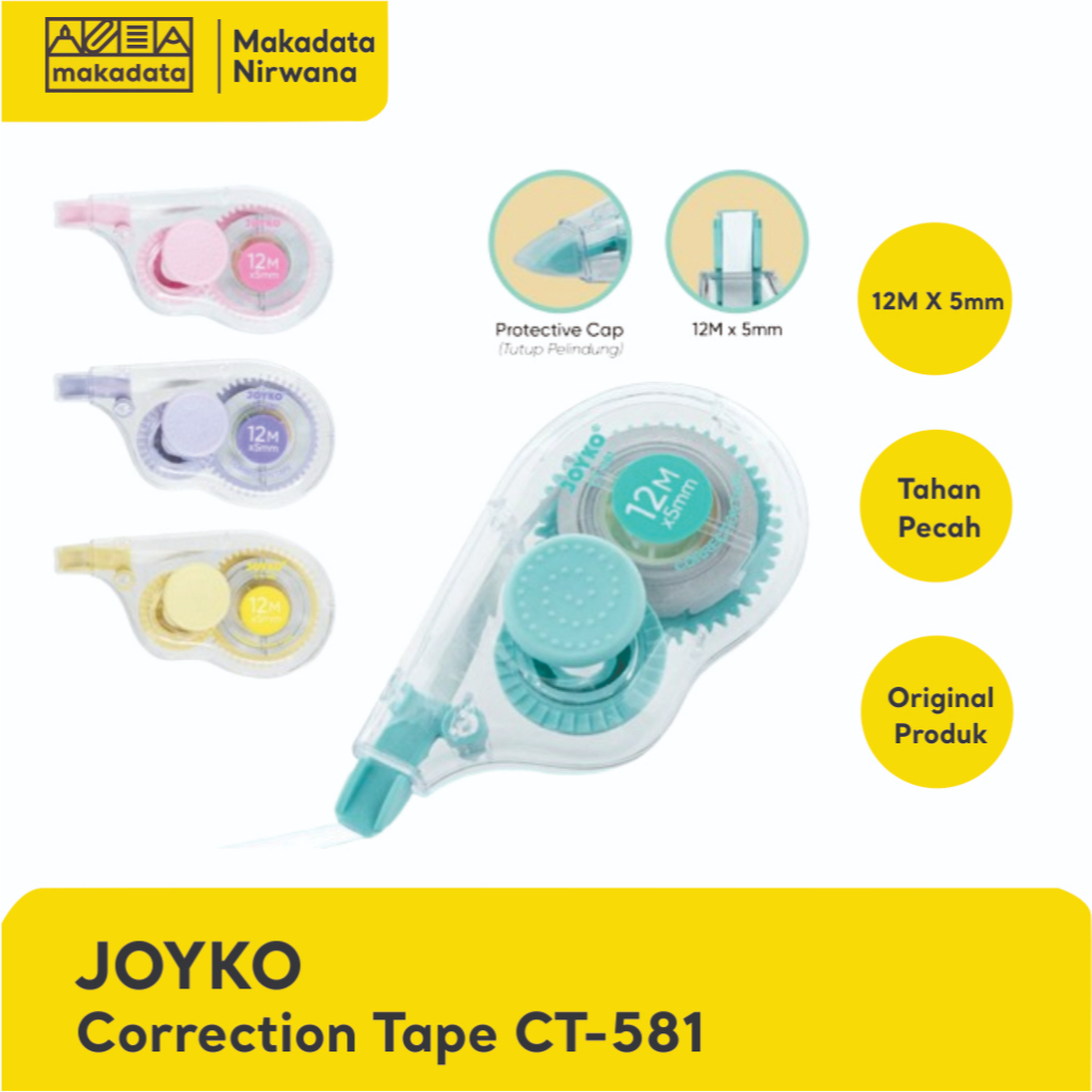 

JOYKO CORRECTION TAPE / STIPO KERTAS CT-581 (1 PCS)