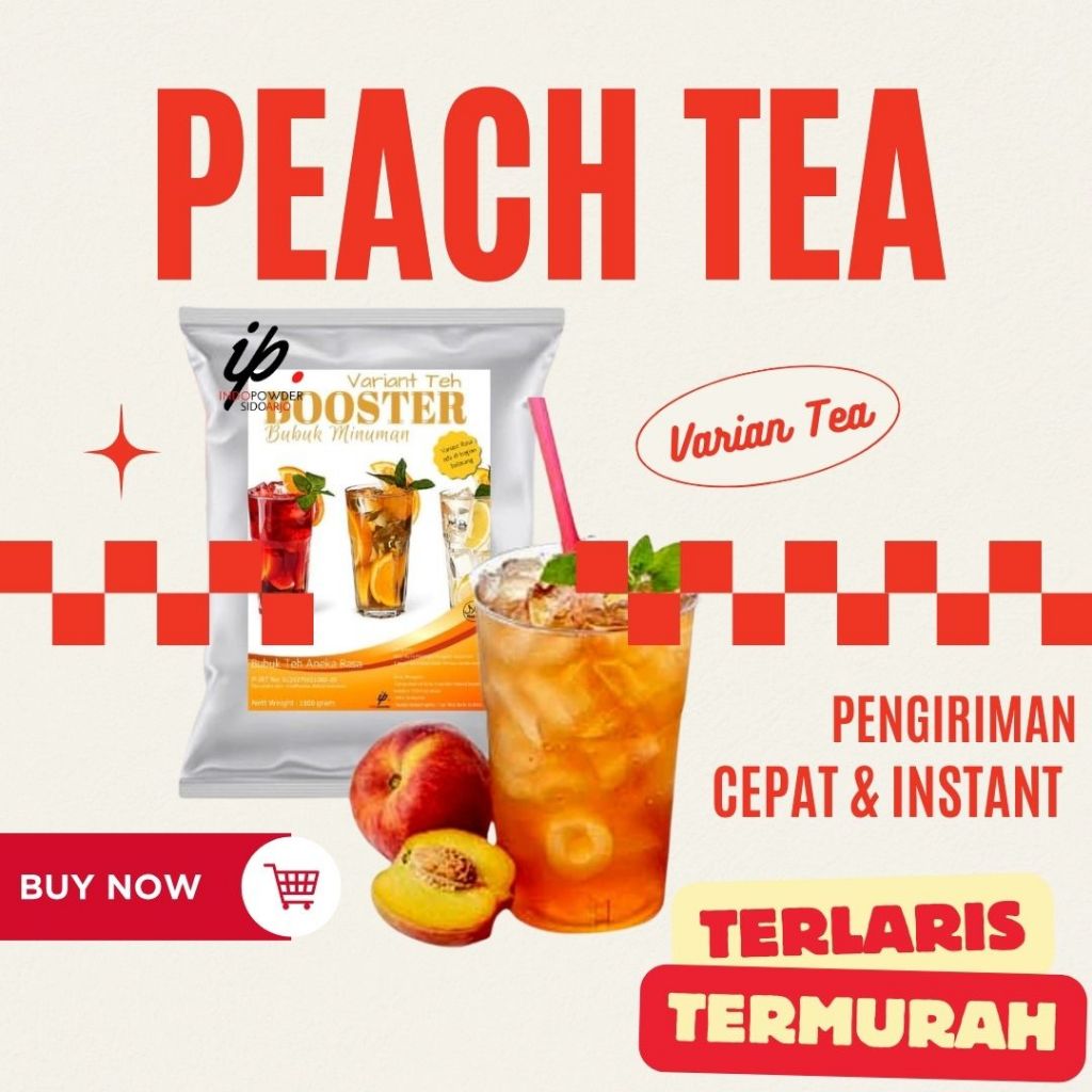 

Bubuk Minuman PEACH TEA 1Kg Instant - TEH RASA BUAH PEACH - PEACH TEA Powder - BOOSTER - INDOPOWDER