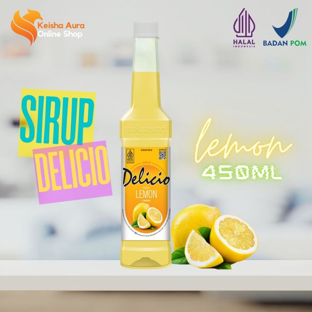 

Sirup Delicio Rasa Lemon Kemasan Botol PET isi 450 ml