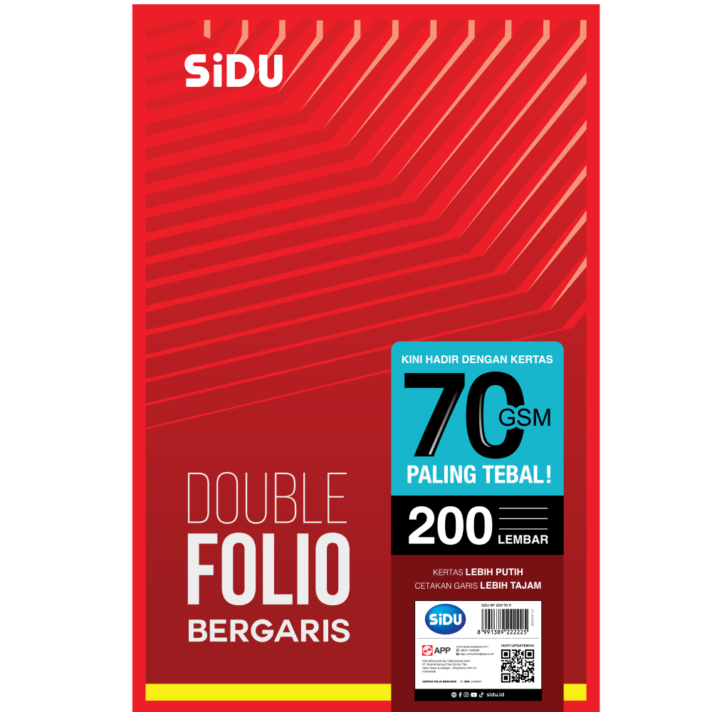

(200 Lembar) Kertas Double Folio Garis Sinar Dunia