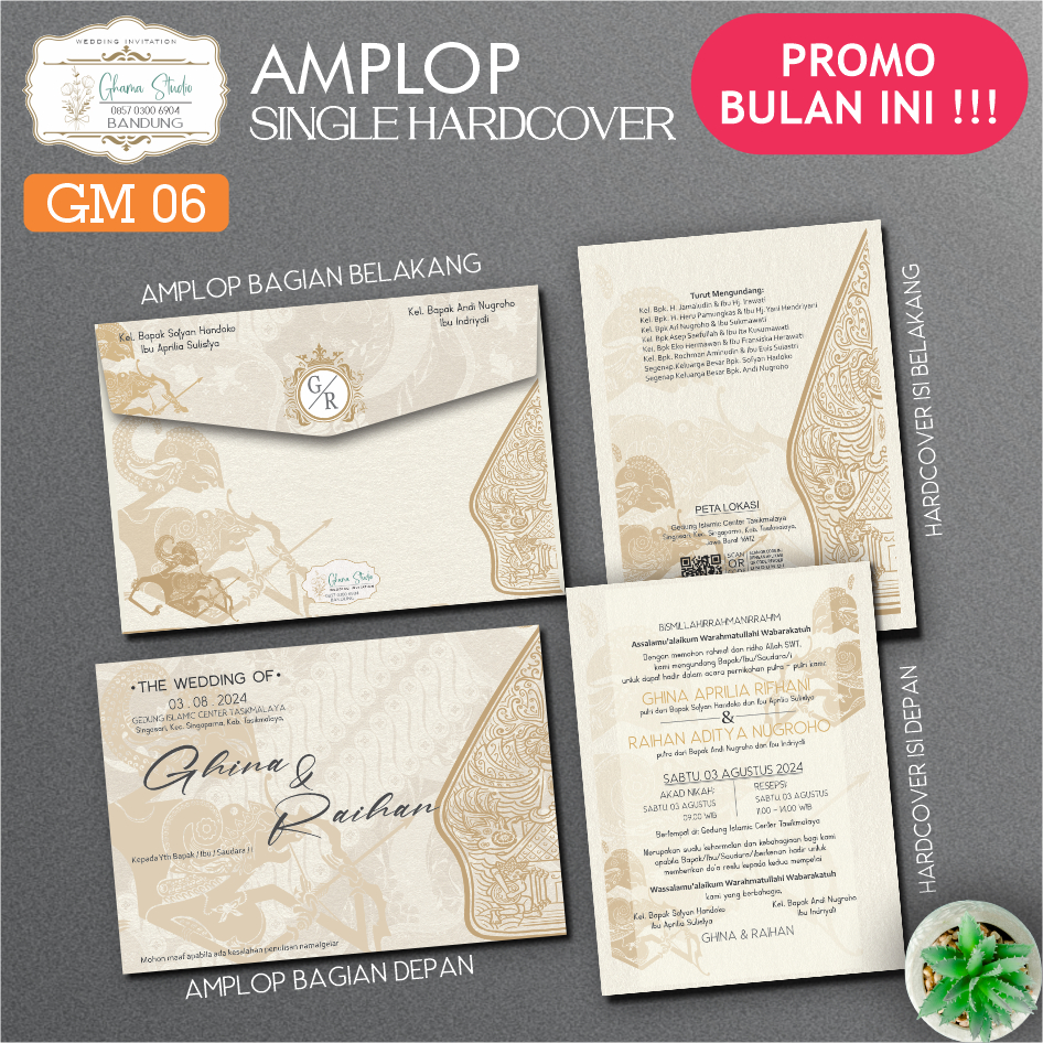 Undangan Pernikahan Hard Cover Amplop Wayang Undangan Pernikahan Amplop Kekinian  Wedding Card Undan