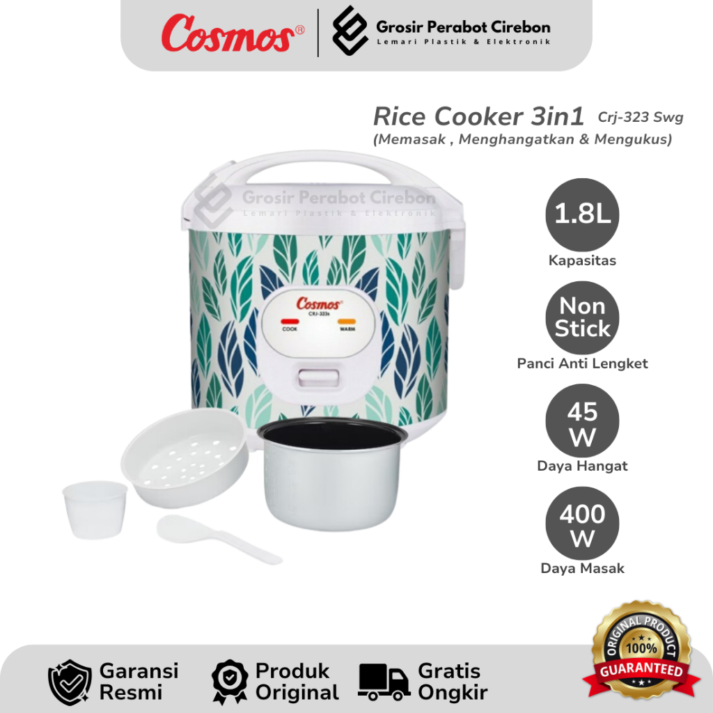 Cosmos Magic Com CRJ323SWG 1,8 Liter Anti Lengket