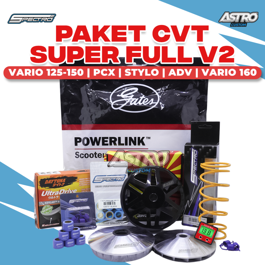 Super Full Upgrade V2 Vario 125 150 ADV PCX Stylo 160 CVT Mangkok Ganda Kawahara Vanbelt