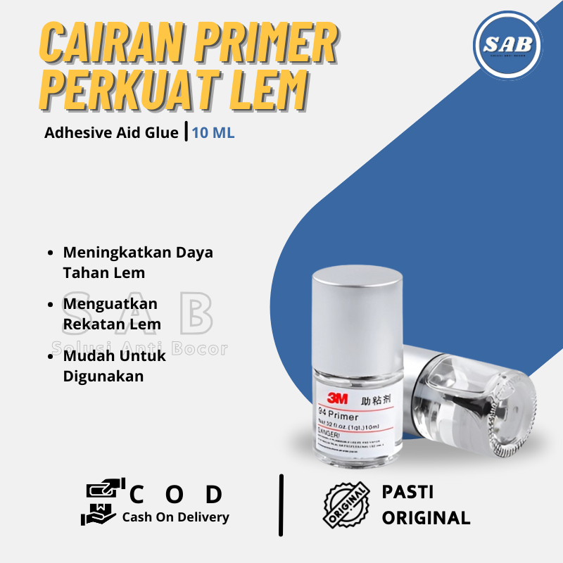 

Cairan Primer 3M Perkuat Lem Adhesive Aid Glue 10ml Transparent