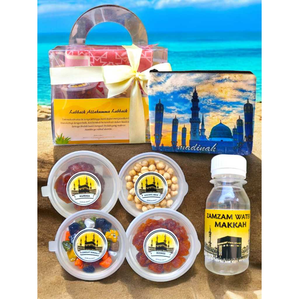 

Paket Hampers/Oleh-oleh Haji/Umroh Premium Madinah Souvenir Pakai Mika Uk 100ml