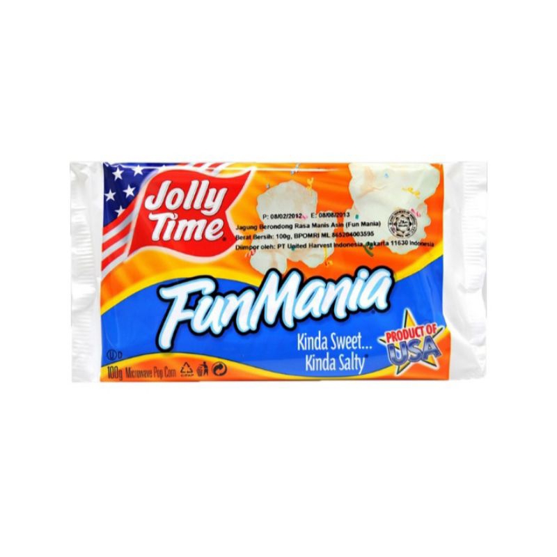 

Jolly time pop corn fun mania 100 g