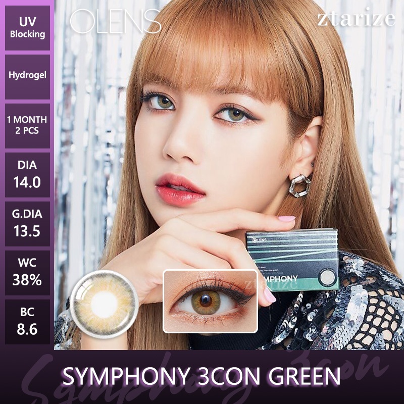 ztarize - Ready Stock - OLENS 🇰🇷 Symphony 3con Green 1 Month Soft Contact Lens 1 Pair - OLENS x BLAC