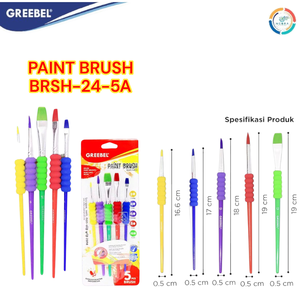 

Greebel Kuas Lukis Brush Paint Set 24-5A